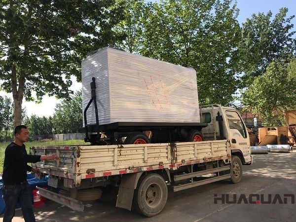 2018年5月19日一臺(tái)100kw（含棚）移動(dòng)拖車發(fā)電機(jī)組順利發(fā)往山東省濰坊市